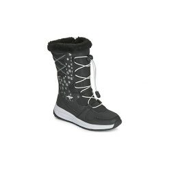 Śniegowce Kangaroos K-GLAZE RTX. Czarne kozaki damskie KangaROOS, bez obcasa, bez zapięcia. Za 299,00 zł.