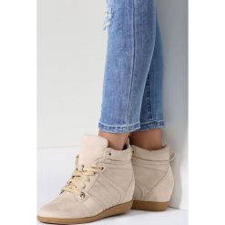 Sneakersy damskie: Beżowe Sneakersy Terab