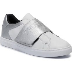 Sneakersy TRUSSARDI JEANS - 79A00457 W622. Szare półbuty damskie Trussardi Jeans, na co dzień, bez wzorów, z jeansu, bez obcasa, na płaskiej podeszwie, bez zapięcia. Za 469,00 zł.