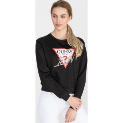 Guess Bluza Czarny. Czarne bluzy damskie Guess, xl, z nadrukiem, z bawełny, bez rękawów, bez kaptura. Za 354,95 zł.