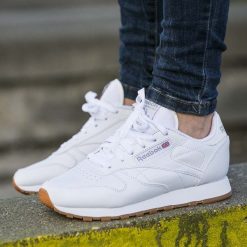Buty Reebok Classic Leather "White/Gum" (49803). Białe buty sportowe damskie reebok classic Reebok, z materiału. Za 159,99 zł.