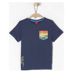 S.Oliver T-Shirt Chłopięcy 104 - 110, Niebieski. Niebieskie t-shirty chłopięce marki S.Oliver, z bawełny. Za 39,00 zł.