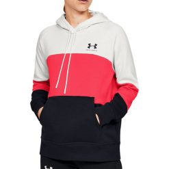UNDER ARMOUR RIVAL FLEECE COLOUR BLOCK HOODIE > 1353544-112. Bluzy damskie Under Armour, l, bez wzorów, z bawełny, bez rękawów, bez kaptura. Za 219,99 zł.
