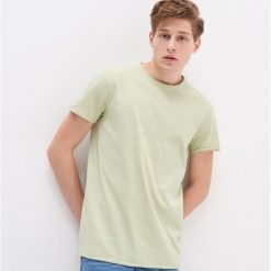 T-shirt z bawełny organicznej - Zielony. Zielone t-shirty męskie House, s, bez wzorów, z bawełny, bez kołnierzyka. W wyprzedaży za 29,99 zł.