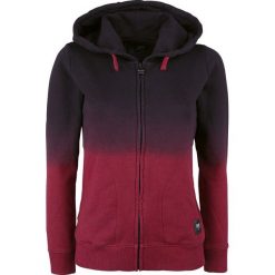 Bluzy damskie: Black Premium by EMP Dip Dye Hoodie Jacket Bluza z kapturem rozpinana damska czarny/bordowy