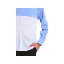 KOSZULA MĘSKA MBEP_K41. Niebieskie koszule męskie Blue eye pop, xxl, bez wzorów, z klasycznym kołnierzykiem, z długim rękawem. Za 249,00 zł.