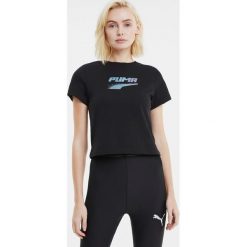 Puma Evide Graphic Koszulka Czarny. Czarne koszulki damskie Puma, s, z nadrukiem, z bawełny, bez kołnierzyka, z krótkim rękawem. Za 137,95 zł.