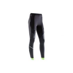 Legginsy do biegania Kiprun damskie. Czarne legginsy damskie do biegania marki KALENJI, l, z elastanu. W wyprzedaży za 89,99 zł.