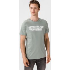 Jack & Jones Torino Koszulka Zielony Szary. Szare podkoszulki męskie Jack & Jones, l, z nadrukiem, z bawełny, bez kołnierzyka, z krótkim rękawem, krótkie. Za 57,95 zł.