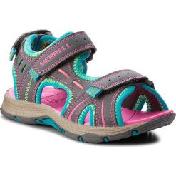 Sandały MERRELL - Panther Sandal MC53428A Grey/Turq. Szare sandały dziewczęce Merrell, ze skóry, bez zapięcia. Za 179,00 zł.