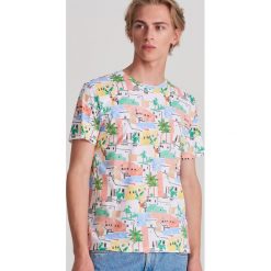 T-shirt z printem - Kremowy. Białe t-shirty męskie Reserved, s. Za 49,99 zł.