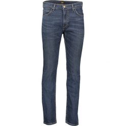 Dżinsy "Rider" - Slim fit - w kolorze granatowym. Niebieskie jeansy męskie Lee, m, w paski, klasyczne. W wyprzedaży za 175,95 zł.
