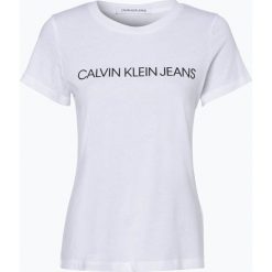 Calvin Klein Jeans - T-shirt damski, biały. Białe t-shirty damskie Calvin Klein Jeans, m, bez wzorów, z jeansu, bez kołnierzyka. Za 139,95 zł.