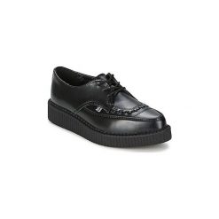Derby TUK POINTED TOE CREEPERS. Czarne półbuty damskie TUK, bez wzorów, bez obcasa, bez zapięcia. Za 264,50 zł.