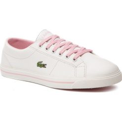 Tenisówki LACOSTE - Riberac 119 2 Cuj Off 7-37CUJ0020UH1 Wht/Lt Pnk. Białe trampki dziewczęce Lacoste, bez wzorów, z gumy, na sznurówki. Za 269,99 zł.