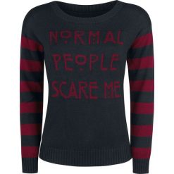 Bluzy rozpinane damskie: American Horror Story Normal People Scare Me Bluza czarny/bordowy