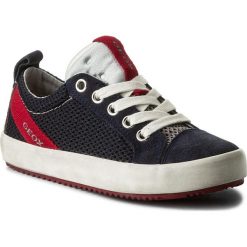Sneakersy GEOX - J Alonisso B. B J822CB 01422 C0661 S Navy/Grey. Niebieskie trampki chłopięce Geox, bez wzorów, ze skóry, na sznurówki. W wyprzedaży za 189,00 zł.