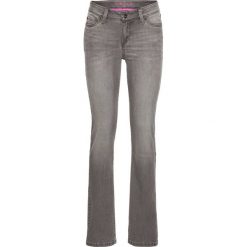 Dżinsy SLIM bonprix jasnoszary denim. Szare jeansy damskie bonprix, z denimu. Za 59,99 zł.