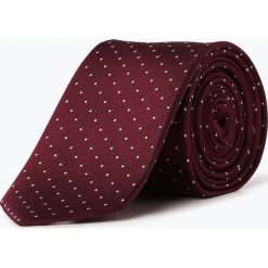 OLYMP Luxor modern Fit - Krawat jedwabny męski, czerwony. Czerwone krawaty męskie OLYMP Luxor modern Fit, bez wzorów, z jedwabiu, eleganckie. Za 149,95 zł.