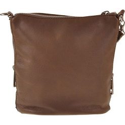 Skórzana torebka "Ambly" w kolorze brązowym - 20 x 19 x 10 cm. Pomarańczowe torebki klasyczne damskie ORE10, w paski, ze skóry. W wyprzedaży za 129,95 zł.