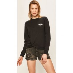 Volcom - Bluza. Czarne bluzy damskie Volcom, s, z nadrukiem, z bawełny, bez rękawów, bez kaptura. Za 289,90 zł.