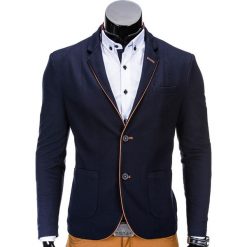 Marynarki męskie: MARYNARKA MĘSKA ELEGANCKA M82 – GRANATOWA