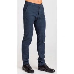 SPODNIE Trussardi Jeans. Niebieskie spodnie męskie Trussardi Jeans, na imprezę, m, z aplikacjami, z bawełny. Za 509,00 zł.
