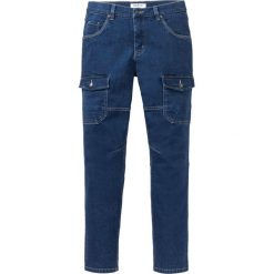 Dżinsy ze stretchem Regular Fit Straight bonprix niebieski "medium bleached". Niebieskie jeansy męskie bonprix, m, bez wzorów. Za 134,99 zł.