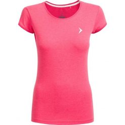 T-shirt damski TSD616 - ciemny róż melanż - Outhorn. Różowe koszulki damskie Outhorn, bez wzorów, z bawełny, bez kołnierzyka. W wyprzedaży za 19,99 zł.