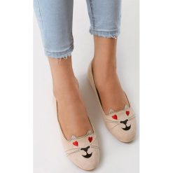 Beżowe Baleriny Sphinx. Brązowe baleriny damskie Multu, bez wzorów, bez obcasa. Za 29,99 zł.