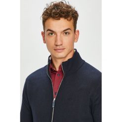 Armani Exchange - Kardigan. Niebieskie swetry męskie Armani Exchange, xxl, bez wzorów, z elastanu, bez kołnierzyka, bez kaptura. W wyprzedaży za 379,90 zł.