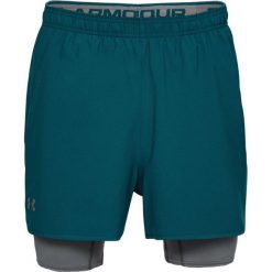 Bermudy męskie: Under Armour Spodenki męskie UA QUALIFIER 2-IN-1 SHORT zielone r. M (1289625-716)
