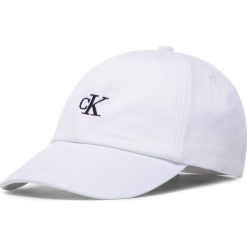 Czapka z daszkiem CALVIN KLEIN JEANS - Monogram Baseball Cap IU0IU00132 YAF. Białe czapki damskie Calvin Klein Jeans, bez wzorów, z bawełny. Za 119,00 zł.
