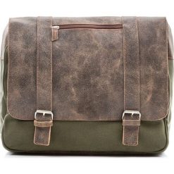 Skórzana torba męska Paolo Peruzzi SIMON. Brązowe torby męskie skórzane Paolo Peruzzi, w paski, z bawełny. Za 289,00 zł.