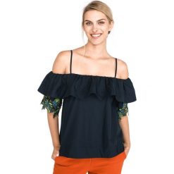 Pinko Brigit Top Niebieski. Niebieskie bluzki damskie Pinko, l, bez wzorów, z bawełny, bez kołnierzyka. Za 1231,95 zł.