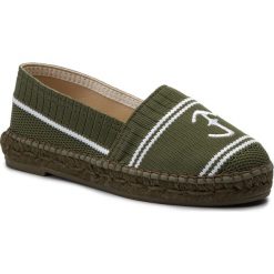 Espadryle EVA MINGE - EM-14-05-000108 969. Zielone espadryle damskie Eva Minge, bez wzorów, ze skóry ekologicznej, bez obcasa, na płaskiej podeszwie. W wyprzedaży za 249,00 zł.