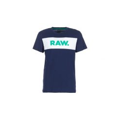 T-shirty z krótkim rękawem G-Star Raw BELLAR REGULAR. Niebieskie t-shirty męskie G-Star RAW, xxl, bez wzorów, retro, bez kołnierzyka, krótkie. Za 104,30 zł.