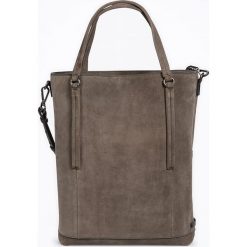 Torebki i plecaki damskie: Skórzany shopper bag „FortyFour” w kolorze szarym – 38 x 40 x 12,5 cm