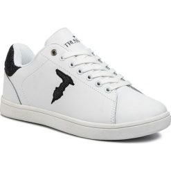 Sneakersy TRUSSARDI JEANS - 79A00469 W601. Białe półbuty damskie Trussardi Jeans, z jeansu. W wyprzedaży za 409,00 zł.