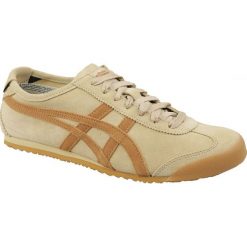 Asics brązowe Buty Onitsuka Tiger Mexico 66 M D80PK-8721. Pomarańczowe buty sportowe męskie Asics, ze skóry, bez zapięcia. W wyprzedaży za 349,00 zł.