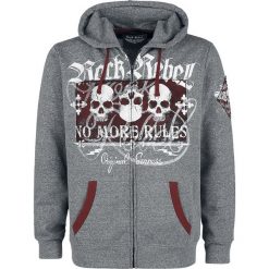 Bluzy męskie: Rock Rebel by EMP Mask Of Sanity Bluza z kapturem rozpinana szary