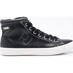 Pepe Jeans - Trampki. Czarne trampki i tenisówki damskie marki Pepe Jeans, z jeansu, na sznurówki. W wyprzedaży za 199,90 zł.