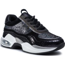 Sneakersy KARL LAGERFELD - KL61771 Black Glitter W/Silver. Czarne półbuty damskie KARL LAGERFELD, na co dzień, bez wzorów, ze skóry, bez obcasa, bez zapięcia. Za 1029,00 zł.