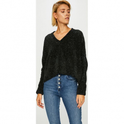Noisy May - Sweter. Czarne swetry damskie Noisy May, s, bez wzorów, z poliesteru, z krótkim rękawem, krótkie, bez kaptura. W wyprzedaży za 69,90 zł.