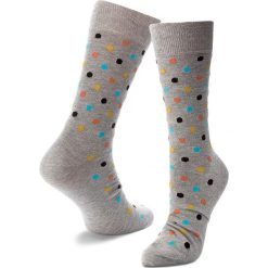 Skarpety Wysokie Męskie HAPPY SOCKS - DOT01-9001 Szary. Szare skarpetki męskie marki Happy Socks, z bawełny. Za 34,90 zł.