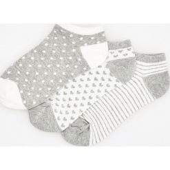 Kapcie damskie: 3 pack stopek – Jasny szar