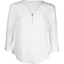 Bluzy rozpinane damskie: Bluza dekolt w serek, długi rękaw