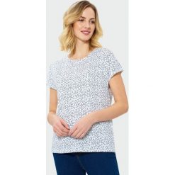 Luźny top z nadrukiem. Szare bluzki damskie Greenpoint, z nadrukiem, z bawełny, bez kołnierzyka. Za 29,99 zł.