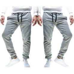 Spodnie męskie dresowe szare jogger Recea. Szare spodnie męskie Recea, na co dzień, s, bez wzorów, z bawełny, sportowe. Za 59,99 zł.