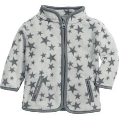 Bluza w kolorze biało-szarym. Białe bluzy niemowlęce Playshoes, w paski, z materiału. W wyprzedaży za 47,95 zł.